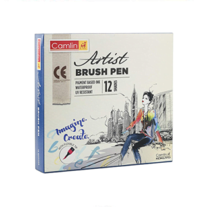 Camlin Artist Brush Pen Set - Pack of 12 (White)